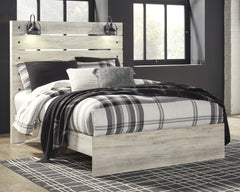 Hoover Furniture Outlet - Ashley Furniture - Cambeck Queen Panel Bed - Queen Panel Bed / Whitewash - B192B4