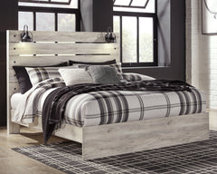 Hoover Furniture Outlet - Ashley Furniture - Cambeck King Panel Bed - King Panel Bed / Whitewash - B192B28