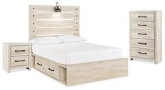 Hoover Furniture Outlet - Ashley Furniture - Cambeck Full Panel Bed with Storage, Chest and Nightstand - Full Panel Bed with Storage, Chest and Nightstand - B192B95