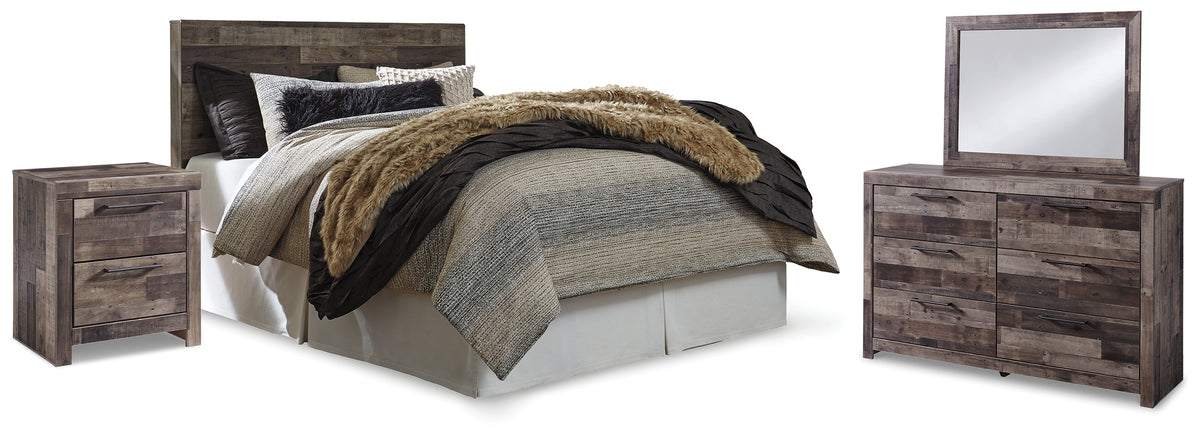 Hoover Furniture Outlet - Ashley Furniture - Derekson Queen Panel Headboard, Dresser, Mirror and Nightstand - Queen Panel Headboard, Dresser, Mirror and Nightstand - B200B45