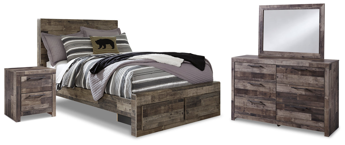 Hoover Furniture Outlet - Ashley Furniture - Derekson Full Panel Storage Bed, Dresser, Mirror and Nightstand - Full Panel Storage Bed, Dresser, Mirror and Nightstand - B200B79