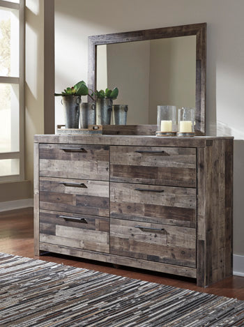 Hoover Furniture Outlet - Ashley Furniture - Derekson Bedroom Mirror - Bedroom Mirror / Multi Gray - B200-36