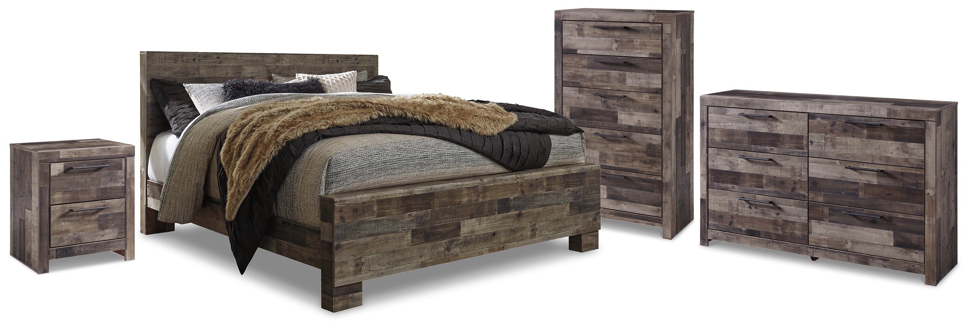 Hoover Furniture Outlet - Ashley Furniture - Derekson Queen Panel Storage Bed, Dresser, Chest and Nightstand - Queen Panel Storage Bed, Dresser, Chest and Nightstand - B200B84