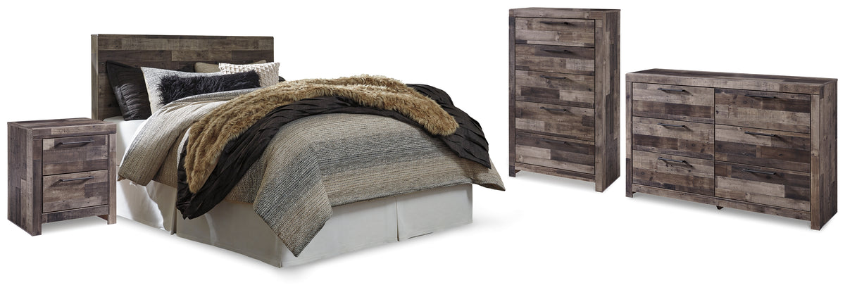 Hoover Furniture Outlet - Ashley Furniture - Derekson Queen Panel Headboard, Dresser, Chest and Nightstand - Queen Panel Headboard, Dresser, Chest and Nightstand - B200B56