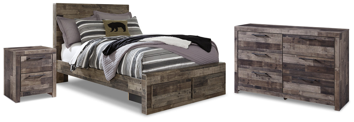 Hoover Furniture Outlet - Ashley Furniture - Derekson Full Storage Bed, Dresser and Nightstand - Full Storage Bed, Dresser and Nightstand - B200B85