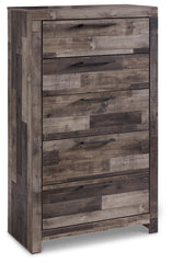 Derekson King Storage Bed, Dresser and Chest