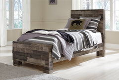 Hoover Furniture Outlet - Ashley Furniture - Derekson Twin Panel Bed - Twin Panel Bed / Multi Gray - B200B2