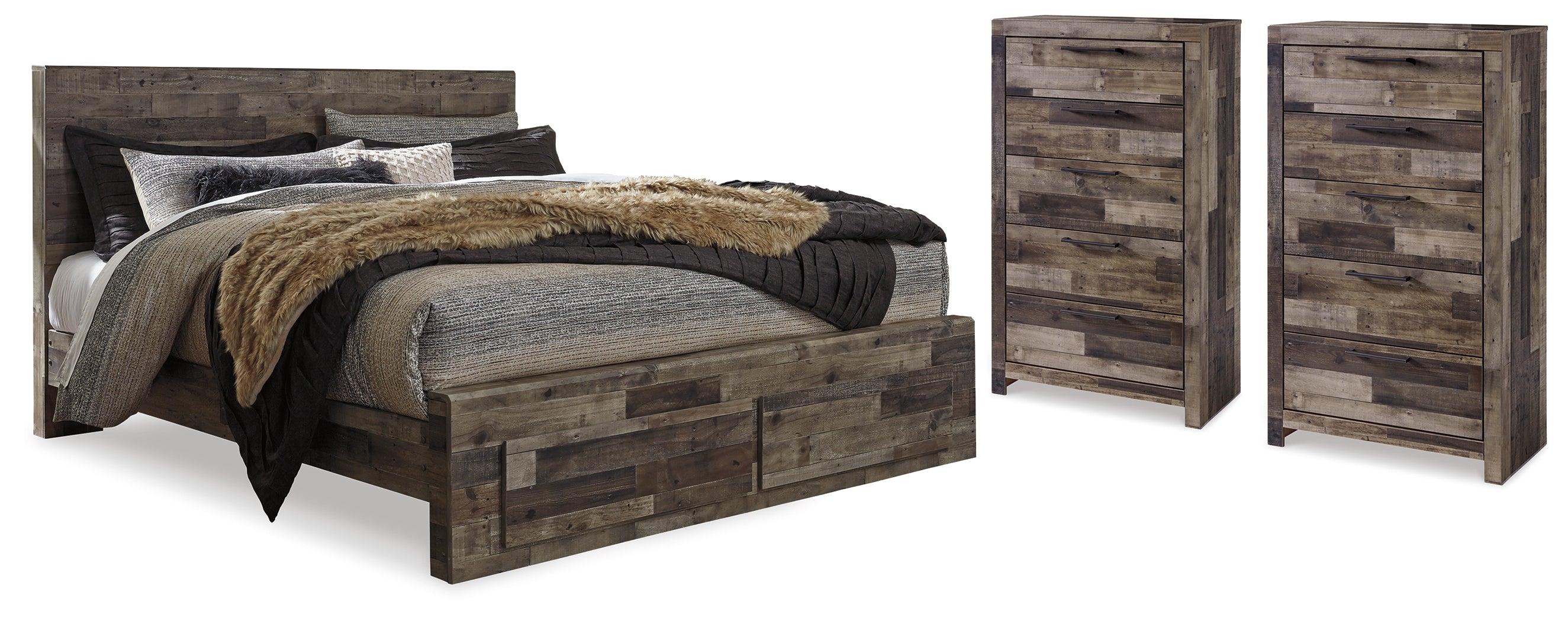 Hoover Furniture Outlet - Ashley Furniture - Derekson Queen Storage Bed and 2 Chests - Queen Storage Bed and 2 Chests - B200B67