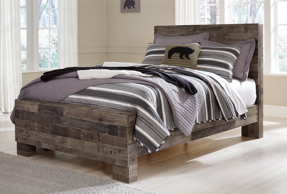 Hoover Furniture Outlet - Ashley Furniture - Derekson Full Panel Bed - Full Panel Bed / Multi Gray - B200B4