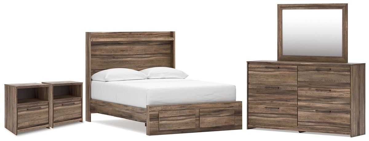 Hoover Furniture Outlet - Ashley Furniture - Elbrim Full Panel Storage Bed, Dresser, Mirror and 2 Nightstands - Full Panel Storage Bed, Dresser, Mirror and 2 Nightstands - PCB2005B30