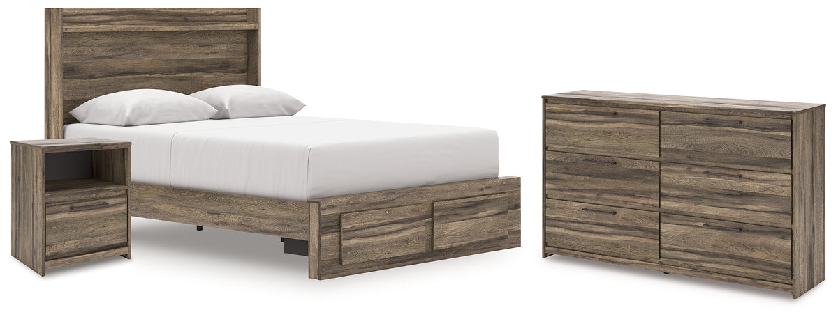 Hoover Furniture Outlet - Ashley Furniture - Elbrim Queen Panel Storage Bed, Dresser and Nightstand - Queen Panel Storage Bed, Dresser and Nightstand - PCB2005B12