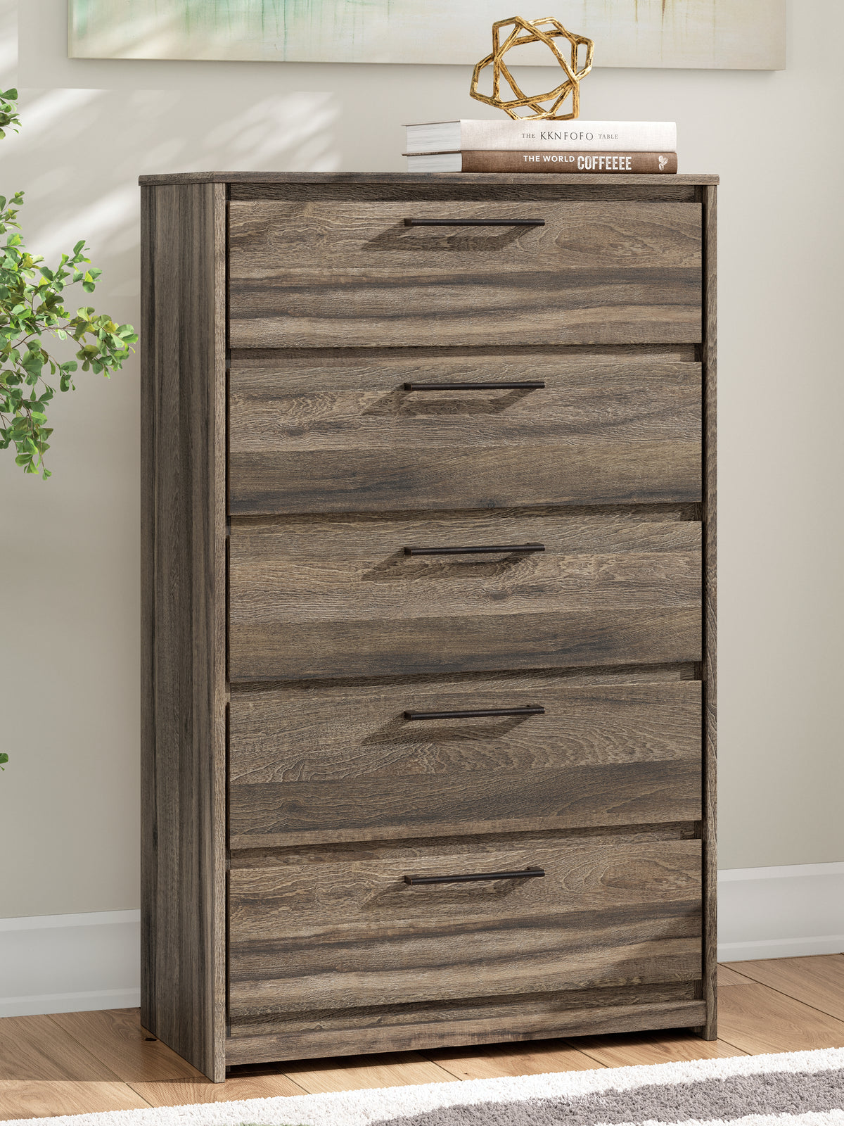 Hoover Furniture Outlet - Ashley Furniture - Elbrim Chest of Drawers - Five Drawer Chest - PCB2005-46