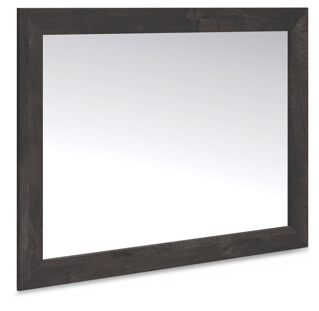 Hoover Furniture Outlet - Ashley Furniture - Hollivern Bedroom Mirror - Bedroom Mirror / Dark Gray - PCB2108-36
