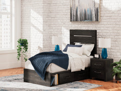 Hoover Furniture Outlet - Ashley Furniture - Hollivern Twin Panel Bed with Storage - Twin Panel Bed with Storage - PCB2108B18