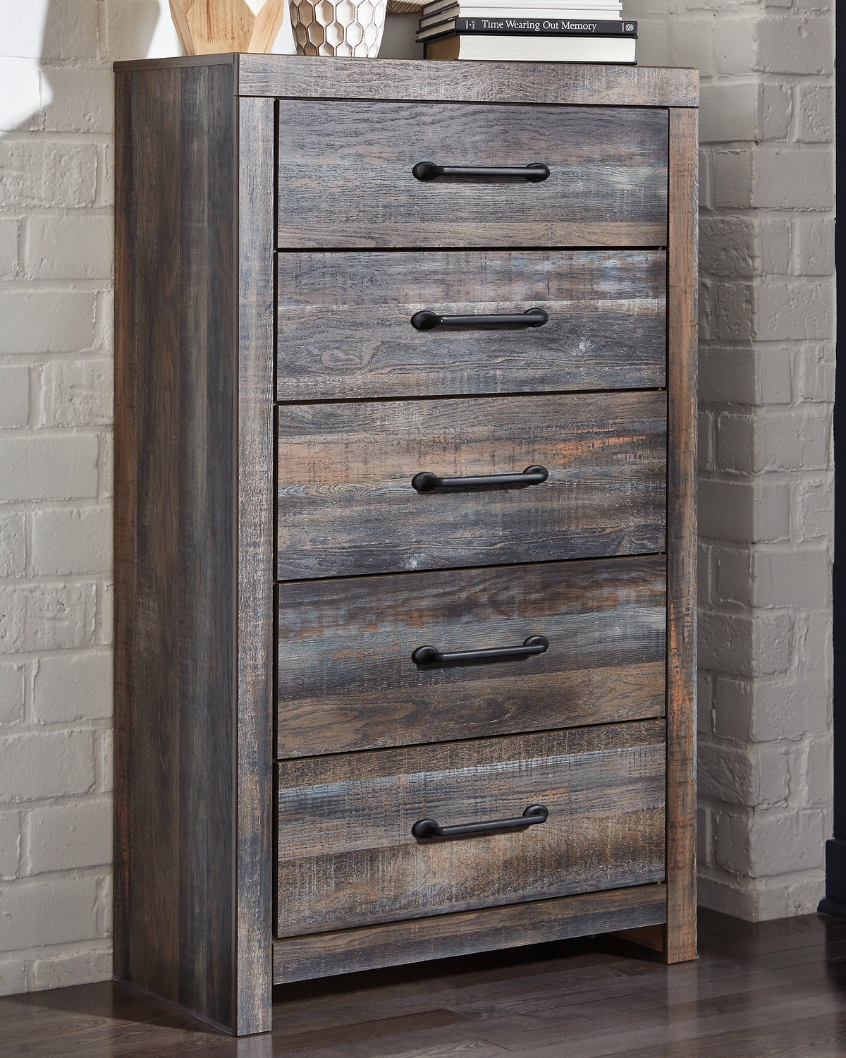Hoover Furniture Outlet - Ashley Furniture - Drystan Chest of Drawers - Five Drawer Chest / Multi - B211-46
