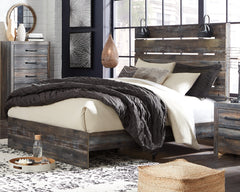Hoover Furniture Outlet - Ashley Furniture - Drystan Queen Panel Bed - Queen Panel Bed / Multi - B211B4