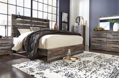 Hoover Furniture Outlet - Ashley Furniture - Drystan King Panel Bed - King Panel Bed / Multi - B211B14