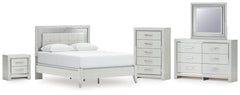 Hoover Furniture Outlet - Ashley Furniture - Zyniden Queen Panel Bed, Dresser, Mirror, Chest and Nightstand - Queen Panel Bed, Dresser, Mirror, Chest and Nightstand - B2114B13