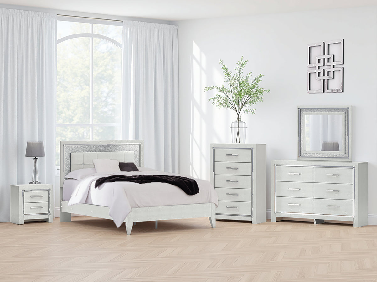Hoover Furniture Outlet - Ashley Furniture - Zyniden Queen Upholstered Panel Bed - Queen Upholstered Panel Bed - B2114B2