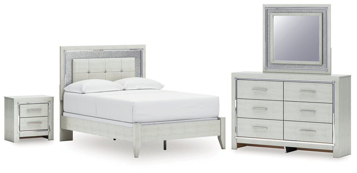 Hoover Furniture Outlet - Ashley Furniture - Zyniden Full Panel Bed, Dresser, Mirror and Nightstand - Full Panel Bed, Dresser, Mirror and Nightstand - B2114B18
