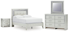 Hoover Furniture Outlet - Ashley Furniture - Zyniden Full Panel Bed, Dresser, Mirror and Nightstand - Full Panel Bed, Dresser, Mirror and Nightstand - B2114B18