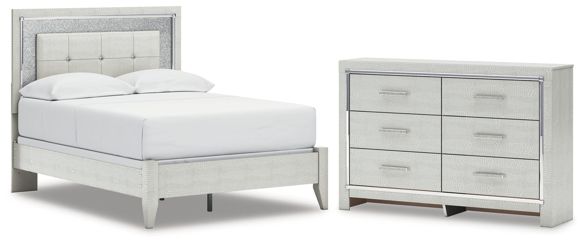 Hoover Furniture Outlet - Ashley Furniture - Zyniden Full Panel Bed and Dresser - Full Panel Bed and Dresser - B2114B27