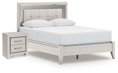 Hoover Furniture Outlet - Ashley Furniture - Zyniden Queen Panel Bed and Nightstand - Queen Panel Bed and Nightstand - B2114B23