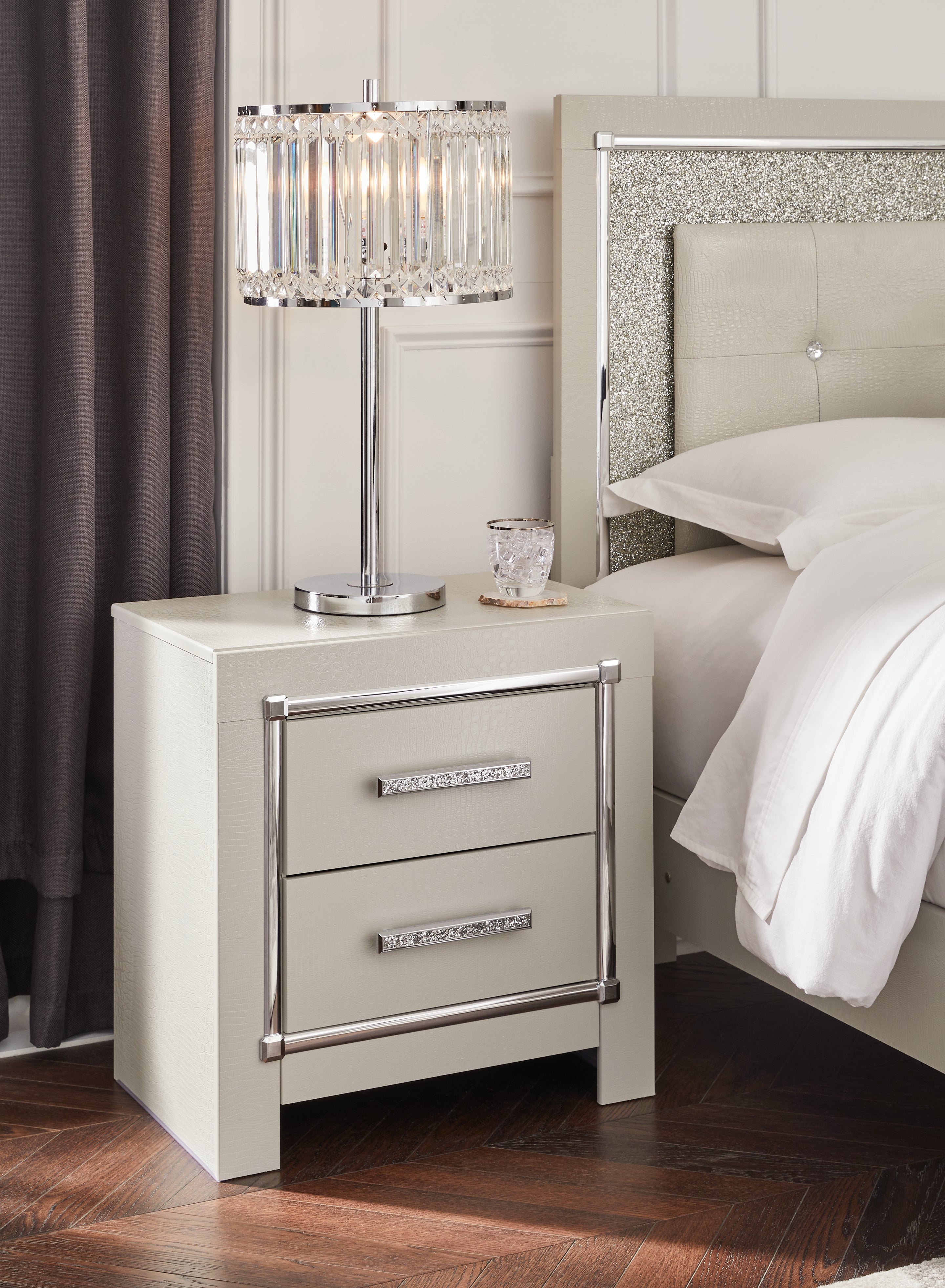 Hoover Furniture Outlet - Ashley Furniture - Zyniden Nightstand - Two Drawer Night Stand - B2114-92