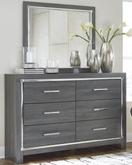 Hoover Furniture Outlet - Ashley Furniture - Lodanna Dresser and Mirror - Dresser and Mirror / Gray - B214B1