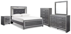 Hoover Furniture Outlet - Ashley Furniture - Lodanna Full Panel Bed, Dresser, Mirror, Chest and Nightstand - Full Panel Bed, Dresser, Mirror, Chest and Nightstand - B214B51