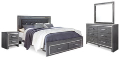 Hoover Furniture Outlet - Ashley Furniture - Lodanna Queen Upholstered Panel Bed, Dresser, Mirror and Nightstand - Queen Upholstered Panel Bed, Dresser, Mirror and Nightstand - B214B18