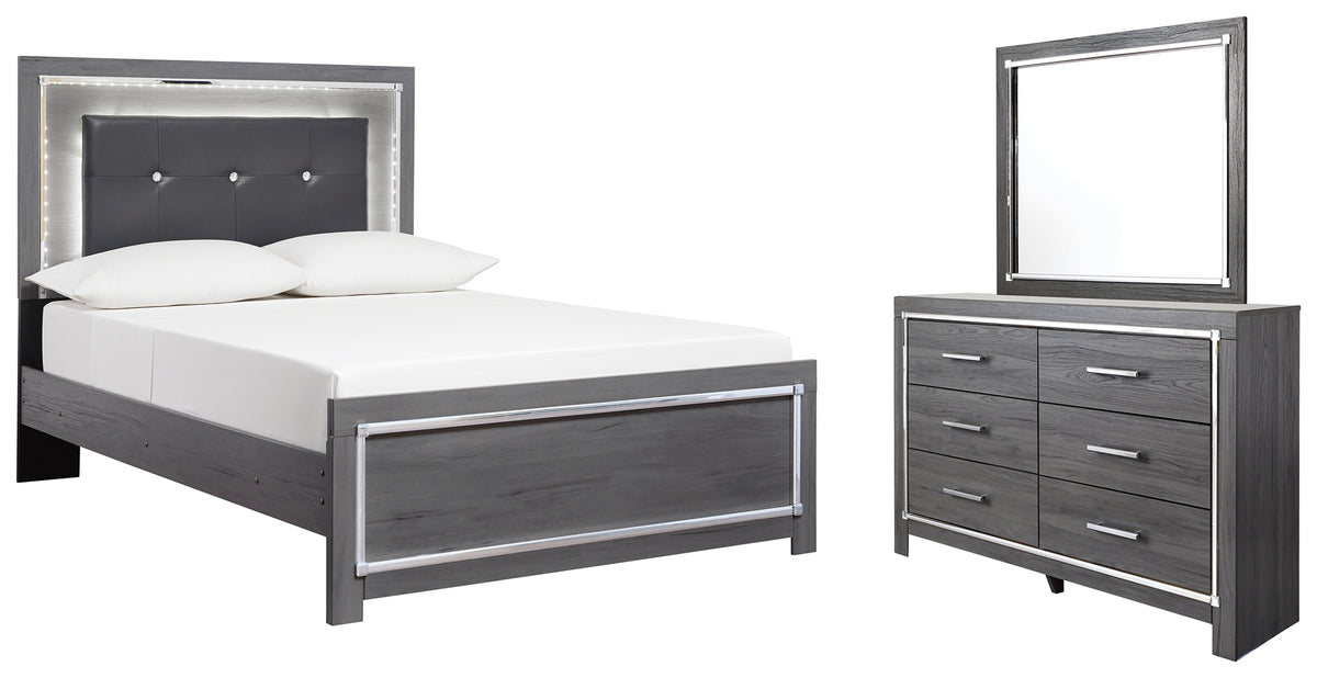 Hoover Furniture Outlet - Ashley Furniture - Lodanna Full Panel Bed, Dresser and Mirror - Full Panel Bed, Dresser and Mirror - B214B8