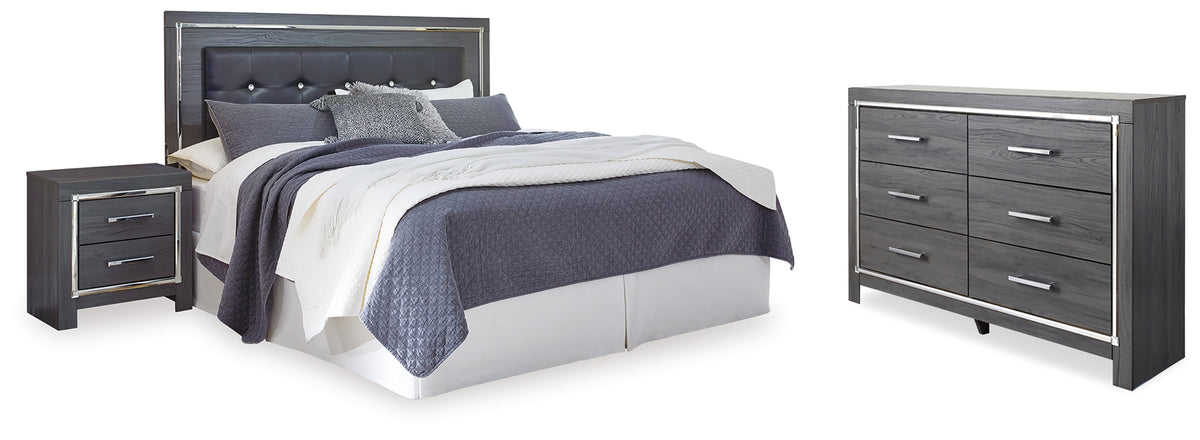 Hoover Furniture Outlet - Ashley Furniture - Lodanna King/Cal King Panel Headboard, Dresser and Nightstand - King/Cal King Panel Headboard, Dresser and Nightstand - B214B34