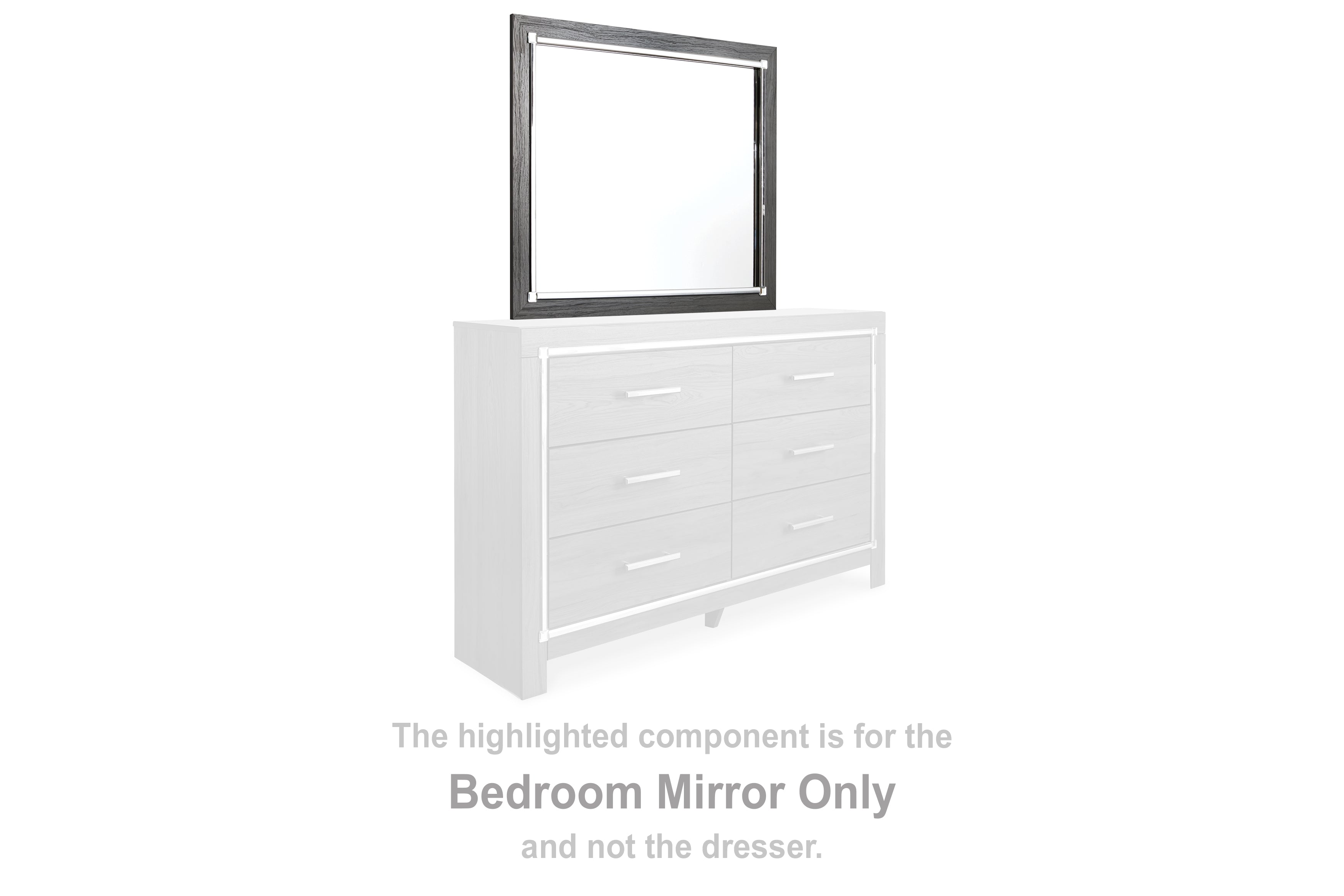 Hoover Furniture Outlet - Ashley Furniture - Lodanna Bedroom Mirror - Bedroom Mirror / Gray - B214-36