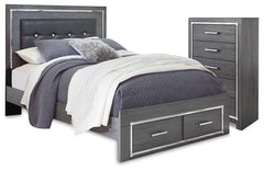 Hoover Furniture Outlet - Ashley Furniture - Lodanna Queen Panel Storage Bed and Chest - Queen Panel Storage Bed and Chest - B214B55