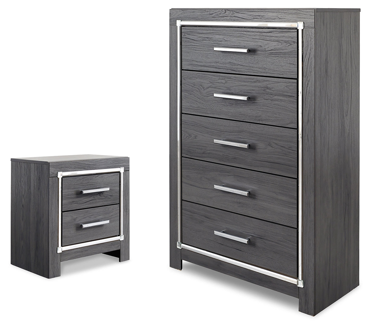 Hoover Furniture Outlet - Ashley Furniture - Lodanna Chest and Nightstand - Chest and Nightstand - B214B63