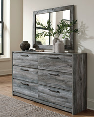 Hoover Furniture Outlet - Ashley Furniture - Baystorm Dresser and Mirror - Dresser and Mirror / Gray - B221B30
