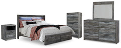Hoover Furniture Outlet - Ashley Furniture - Baystorm King Panel Storage Bed, Dresser, Mirror, Chest and Nightstand - King Panel Storage Bed, Dresser, Mirror, Chest and Nightstand - B221B101