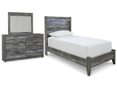 Hoover Furniture Outlet - Ashley Furniture - Baystorm Twin Panel Bed, Dresser and Mirror - Twin Panel Bed, Dresser and Mirror - B221B68