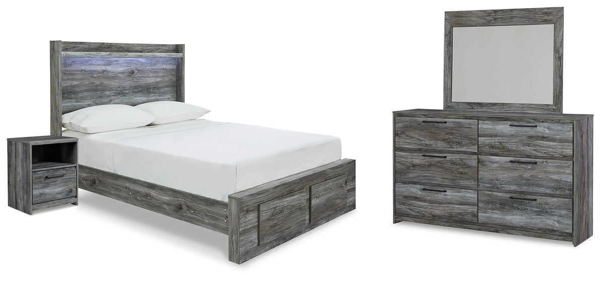 Hoover Furniture Outlet - Ashley Furniture - Baystorm Full Storage Bed, Dresser, Mirror and Nightstand - Full Storage Bed, Dresser, Mirror and Nightstand - B221B90