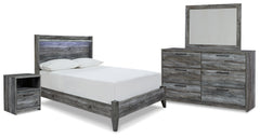 Hoover Furniture Outlet - Ashley Furniture - Baystorm Full Panel Bed, Dresser, Mirror and Nightstand - Full Panel Bed, Dresser, Mirror and Nightstand - B221B18