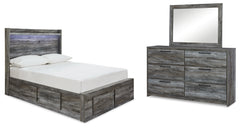 Hoover Furniture Outlet - Ashley Furniture - Baystorm Full Panel Storage Bed, Dresser and Mirror - Full Panel Storage Bed, Dresser and Mirror - B221B70