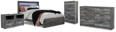 Hoover Furniture Outlet - Ashley Furniture - Baystorm King Panel Storage Bed, Dresser, Chest and 2 Nightstands - King Panel Storage Bed, Dresser, Chest and 2 Nightstands - B221B92