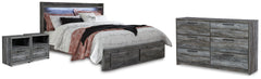 Hoover Furniture Outlet - Ashley Furniture - Baystorm King Storage Bed, Dresser and 2 Nightstands - King Storage Bed, Dresser and 2 Nightstands - B221B75