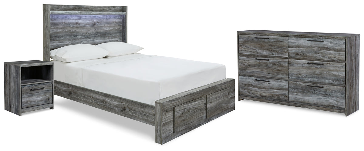 Hoover Furniture Outlet - Ashley Furniture - Baystorm Full Panel Storage Bed, Dresser and Nightstand - Full Panel Storage Bed, Dresser and Nightstand - B221B58