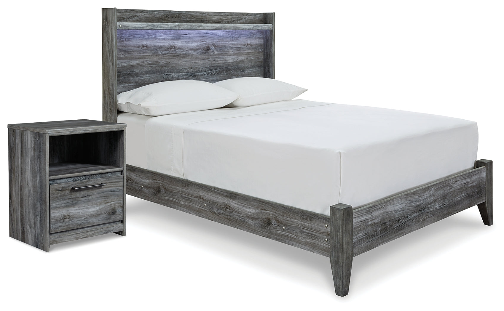 Hoover Furniture Outlet - Ashley Furniture - Baystorm Full Panel Bed and Nightstand - Full Panel Bed and Nightstand - B221B76