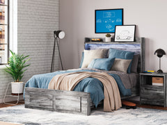 Hoover Furniture Outlet - Ashley Furniture - Baystorm Full Panel Bed with 2 Storage Drawers - Full Panel Bed with 2 Storage Drawers / Gray - B221B34