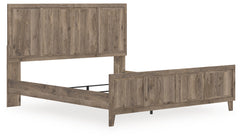 Hoover Furniture Outlet - Ashley Furniture - Rusticott King Panel Bed - King Panel Bed / Brown - PCB2260B6