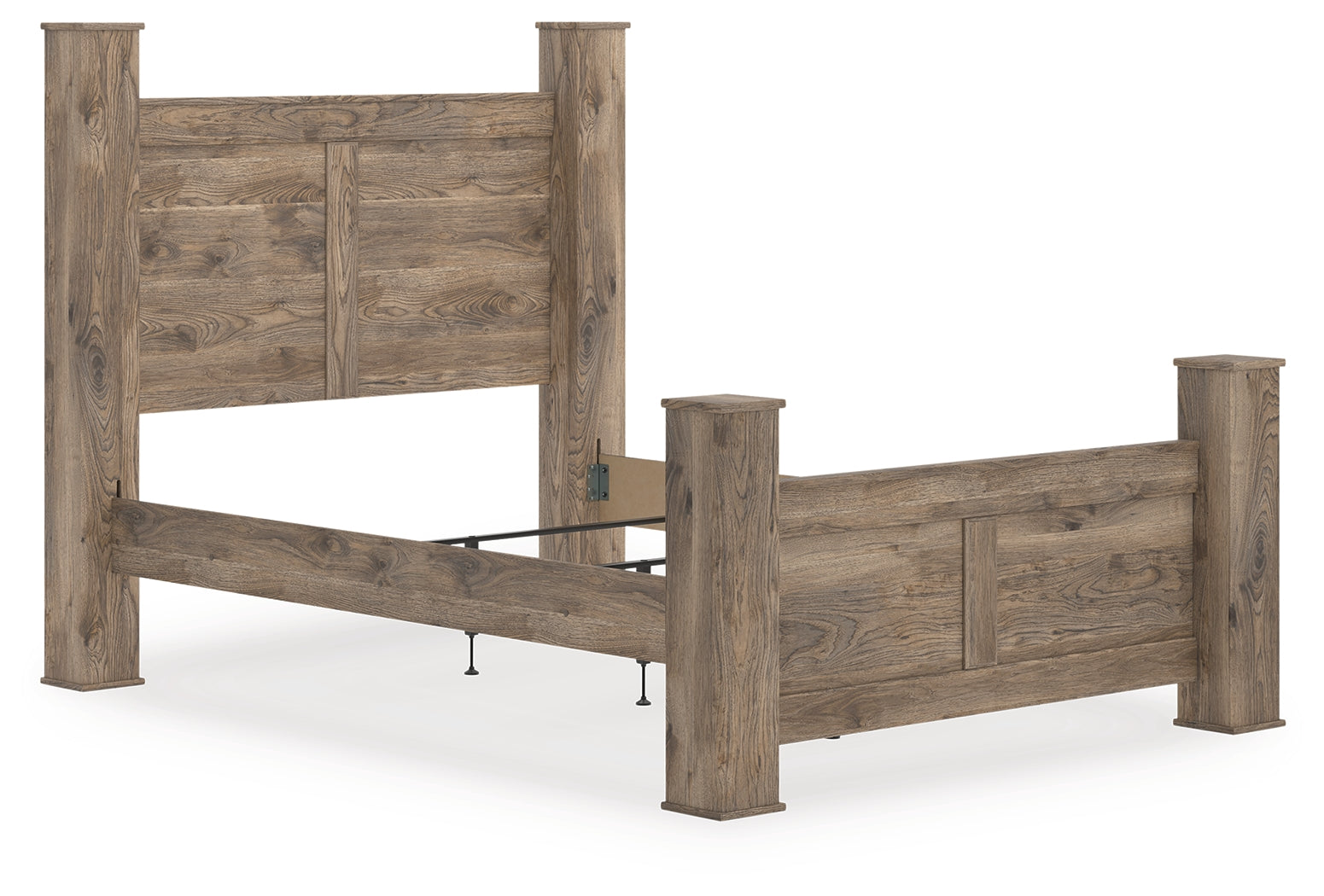 Hoover Furniture Outlet - Ashley Furniture - Rusticott Queen Poster Bed - Queen Poster Bed - PCB2260B4