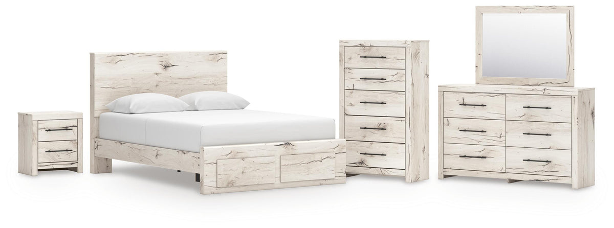 Hoover Furniture Outlet - Ashley Furniture - Lawroy Queen Panel Storage Bed, Dresser, Mirror, Chest and Nightstand - Queen Panel Storage Bed, Dresser, Mirror, Chest and Nightstand - B2310B55
